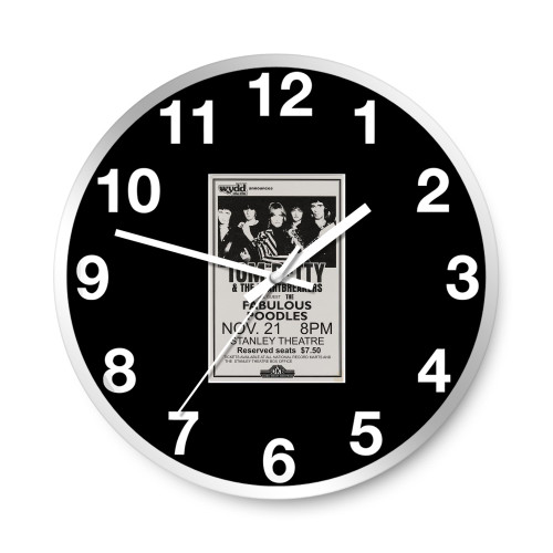 Tom Petty & The Heartbreakers Original 1979 Stanley Theatre Concert  Wall Clocks