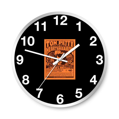 Tom Petty & The Heartbreakers Vintage Concert 1  Wall Clocks