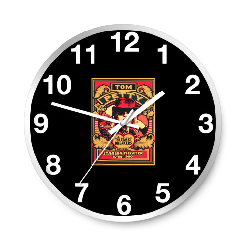 Tom Petty - Pittsburgh 1980 - Graphic Music Concert  Wall Clocks