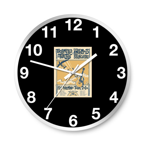 Trampled By Turtles And The Infamous Stringdusters Fly Palomino Tour  Wall Clocks