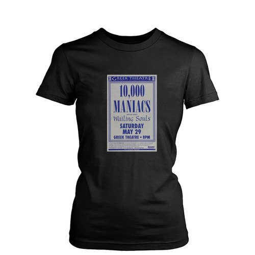 10000 Maniacs Vintage Concert  Women's T-Shirt Tee