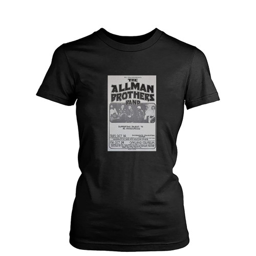 Allman Brothers Band Concert Oakland 1975  Women's T-Shirt Tee