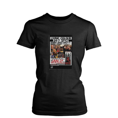 Living Colour 24-7 Spyz Concert  Women's T-Shirt Tee