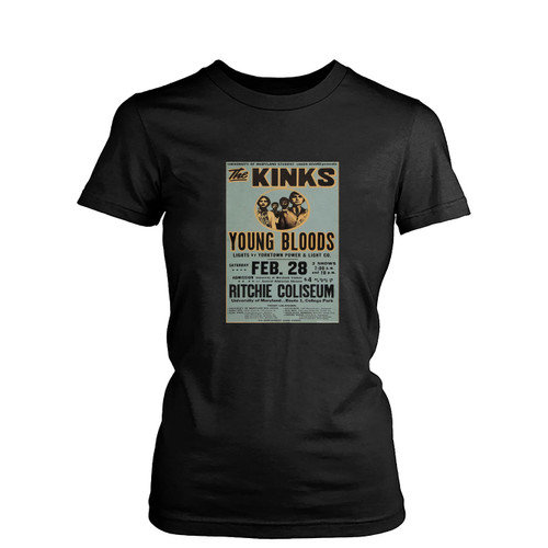 The Kinks And Young Bloods  Women's T-Shirt Tee