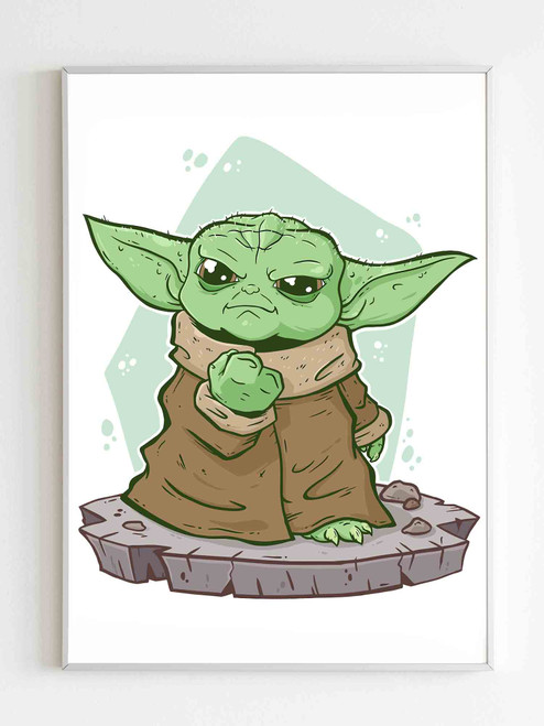 Funny Success Baby Yoda Poster