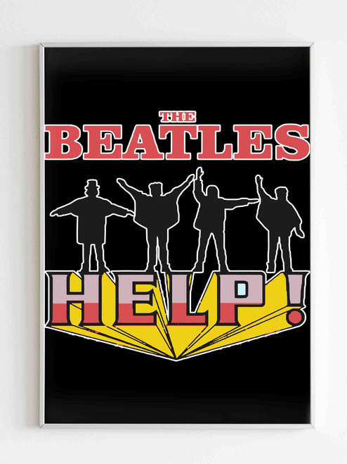 The Beatles Stop Worrying Help Band Poster