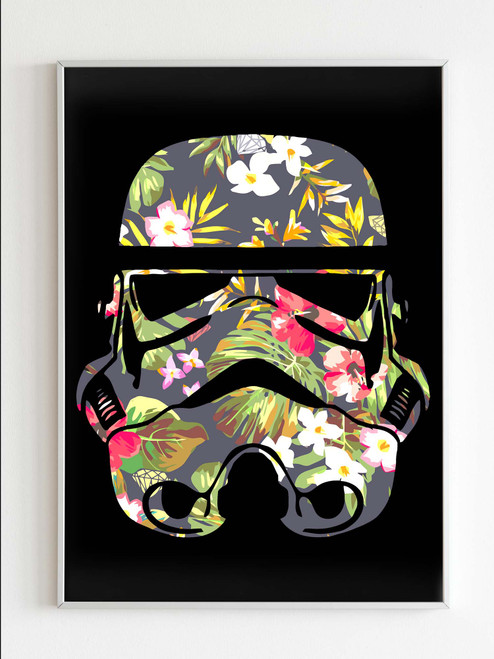 Star Wars Tropical Stormtrooper Floral Poster