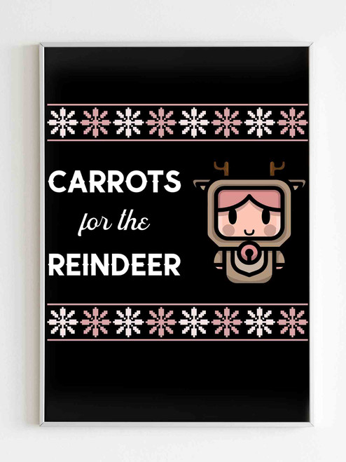Carrots For The Reindeer Poster