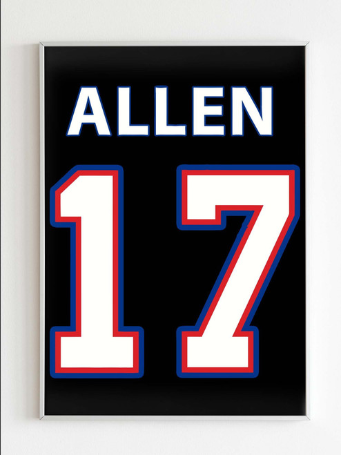 Josh Allen Jersey Poster