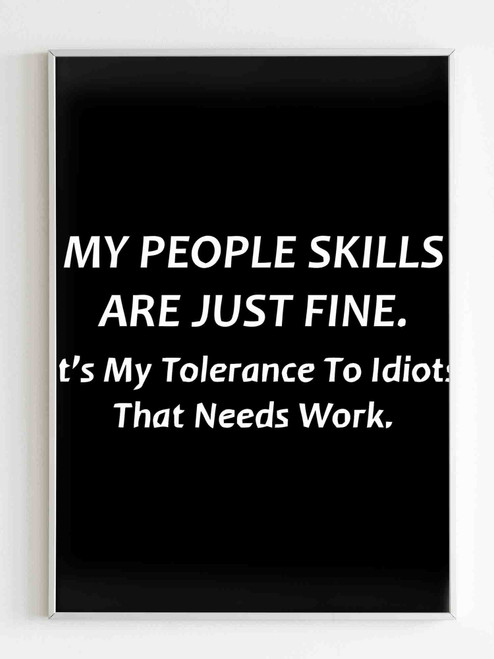 People Skills Funny Poster