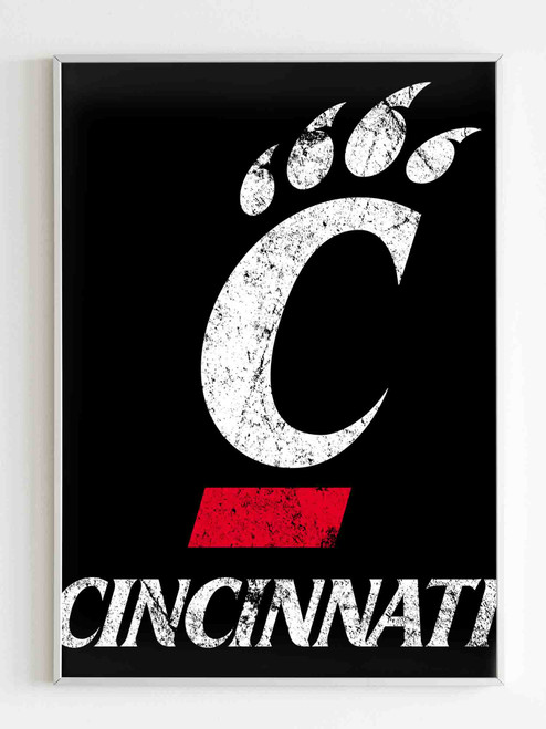 Cincinnati Bearcats Logo Grunge Poster