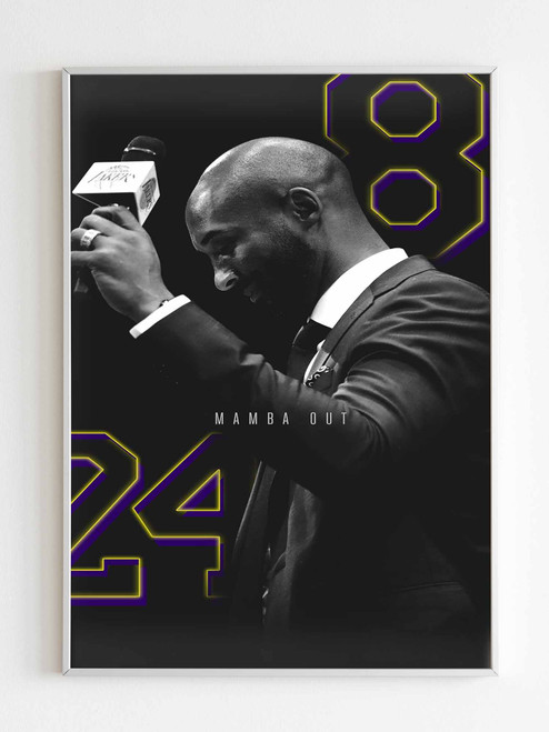 Kobe Bryant 8 24 Mamba Out Poster