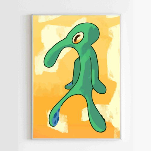 Artist Unknown Painting Replica Funny Squidward Poster