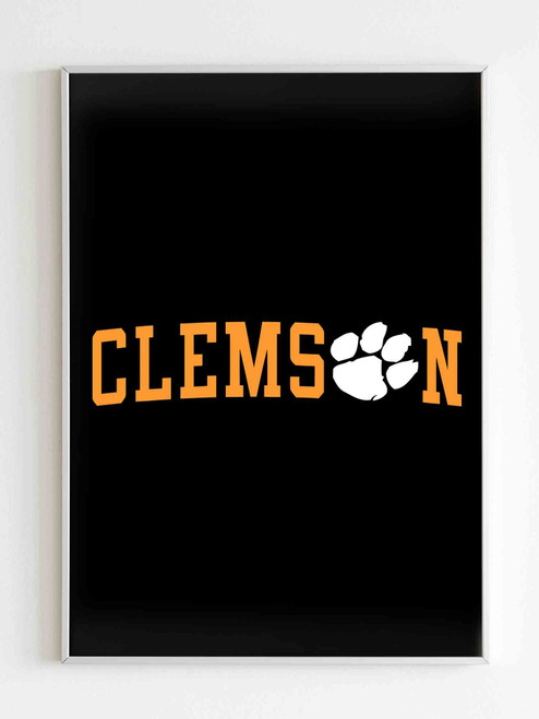 Clemson Paw Logo Poster