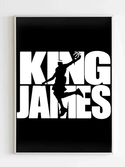 Lebron James King James Slam Dunk Mvp Cleveland Nba Poster