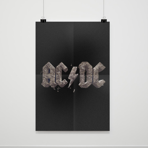 3D Acdc Logo Poster