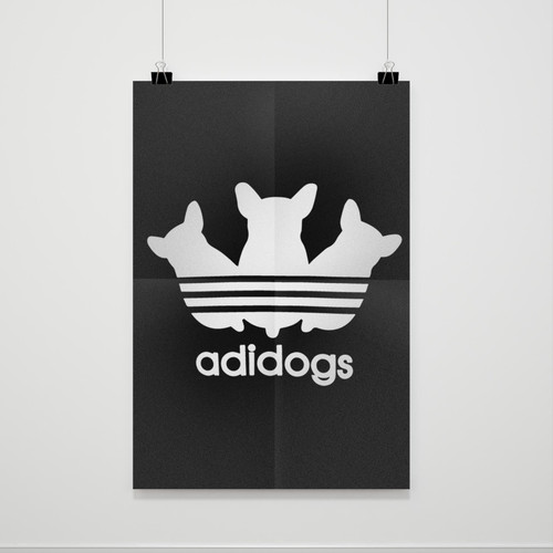 Adidogs Funny Adidas Parody Poster