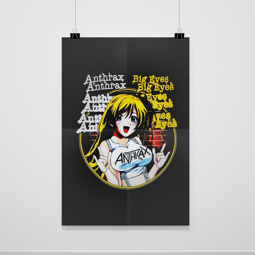 Anthrax Big Eyes Anime Girl Poster