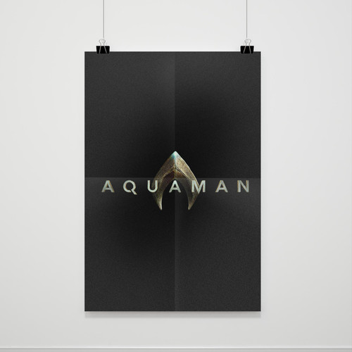 Aquaman 3D Logo Poster