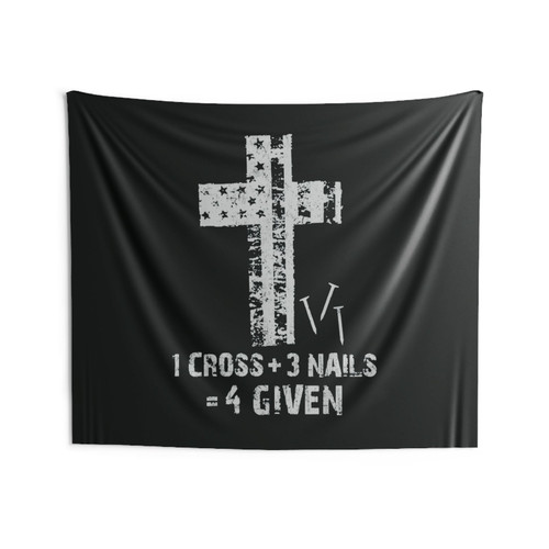 1 Cross 3 Nails Forgiven Christian Easter Wall Tapestries 1 Cross 3 Nails Forgiven Christian Easter Wall Tapestries