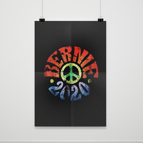 Bernie Hippie Peace Bernie Sanders Feel The Bern Political Poster