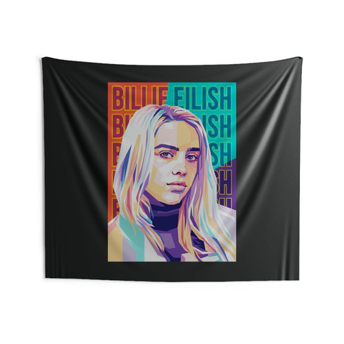 Billie Eilish In Wpap Style Wall Tapestries