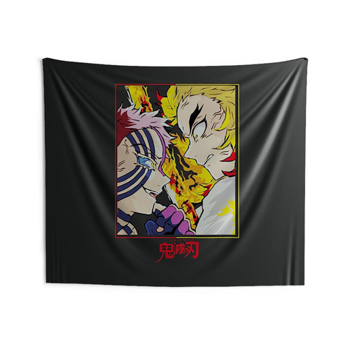 Rengoku Vs Akaza Demon Slayer Kimetsu No Yaiba Wall Tapestries