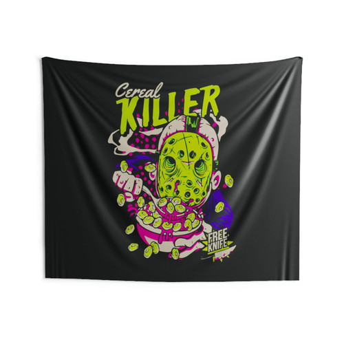 Cereal Killer Free Night Horror Wall Tapestries Cereal Killer Free Night Horror Wall Tapestries