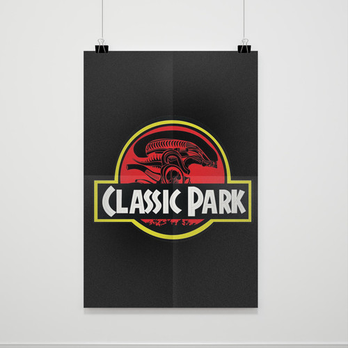 Classic Park Funny Jurassic Park Parody Poster