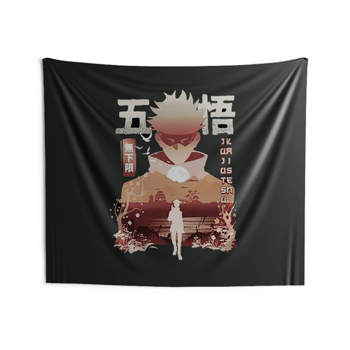 Satoru Gojo Kanji Jujutsu Kaisen Wall Tapestries