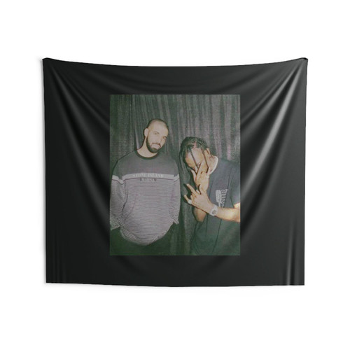 Drakea And Travis Scott Rapper Wall Tapestries