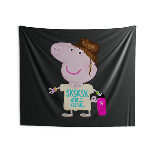 Sksksk And I Oop Vsco Girl Peppa Pig Vsco Save The Turtles Funny Wall Tapestries