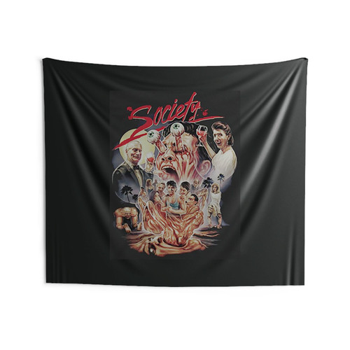 Society 1980S Horror Movie Gruesome Cult For The Social Elite Wall Tapestries Society 1980S Horror Movie Gruesome Cult For The Social Elite Wall Tapestries