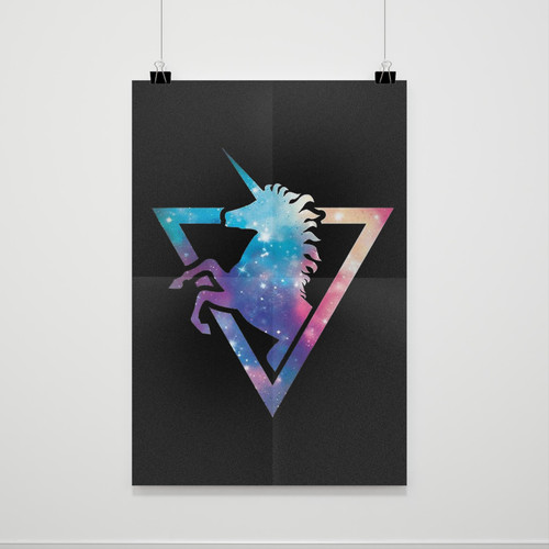 Galaxy Unicorn Poster