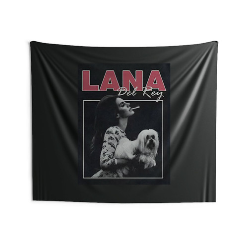Lana Del Rey And Pet Vintage Wall Tapestries