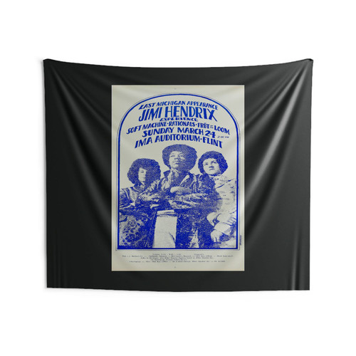 Jimi Hendrix Experience Ima Auditorium Flint 1968 Wall Tapestries Jimi Hendrix Experience Ima Auditorium Flint 1968 Wall Tapestries