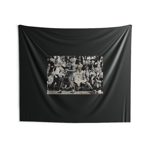 Kobe Bryant Lebron James Vintage Wall Tapestries