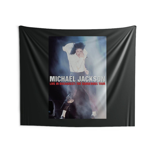 Michael Jackson Live In Bucharest The Dangerous Tour Poster Wall Tapestries