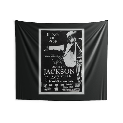 Michael Jackson Signed Concert Poster Wall Tapestries