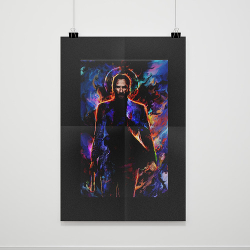 John Wick Water Colors Art Poster John Wick Water Colors Art Poster