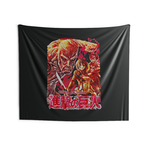 Vintage 90S Attack On Titan Anime Wall Tapestries