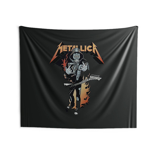 Vintage Play Guitar Metallica Wall Tapestries