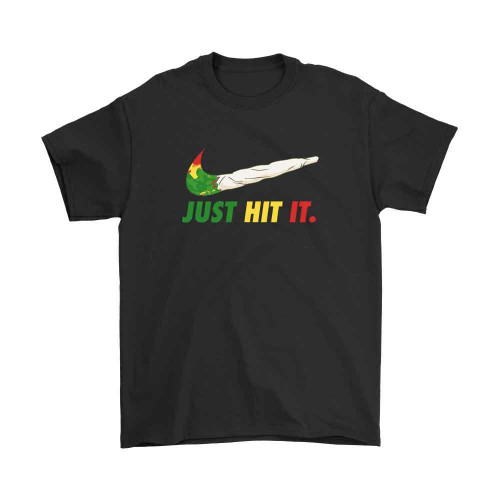 Just Hit It Nike Parody Cannabis Man's T-Shirt Tee