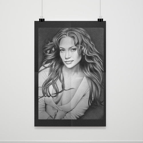 Jenifer Lopez Drawing Poster Poster Jenifer Lopez Drawing Poster Poster