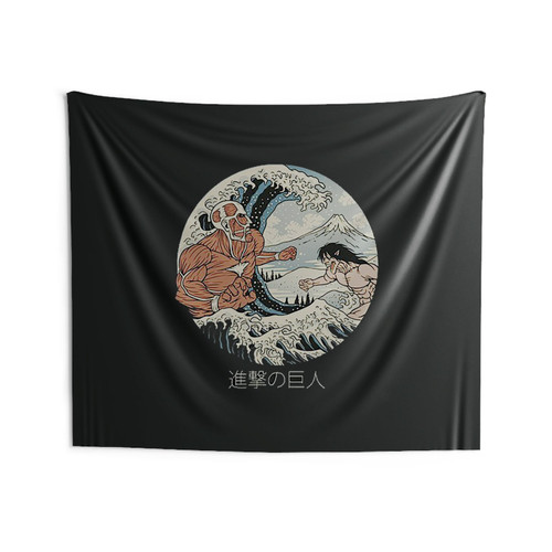 Aot Great Wave Anime Manga Attack On Titan Wall Tapestries Aot Great Wave Anime Manga Attack On Titan Wall Tapestries