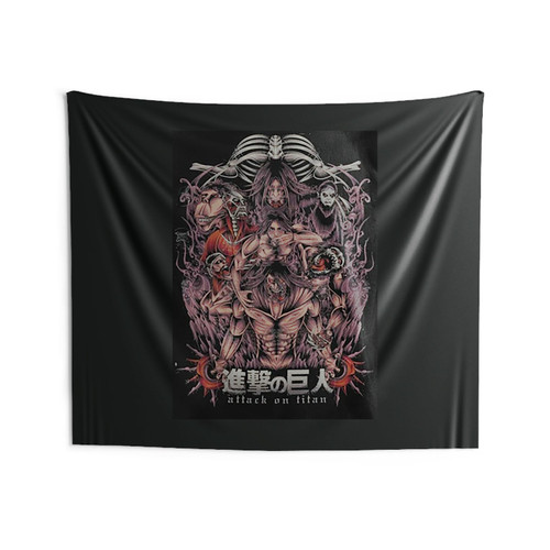 Aot Titans Eren Yeager Attack On Titan Wall Tapestries Aot Titans Eren Yeager Attack On Titan Wall Tapestries