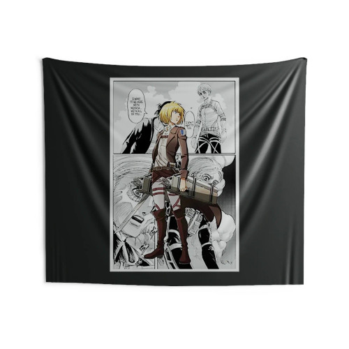 Armin Arlert Inspired Style Manga Wall Tapestries Armin Arlert Inspired Style Manga Wall Tapestries