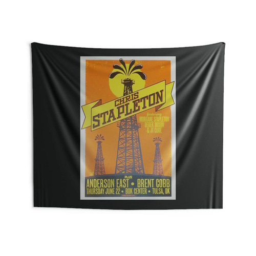 2017 Chris Stapleton Tulsa Silkscreen Concert Poster Wall Tapestries