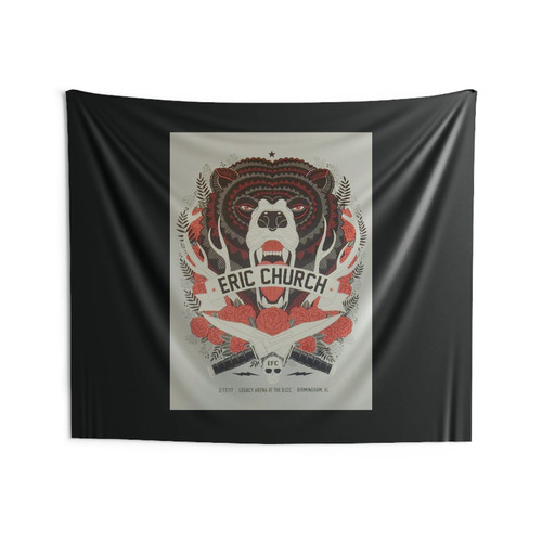 2017 Eric Church Birmingham Silkscreen Wall Tapestries