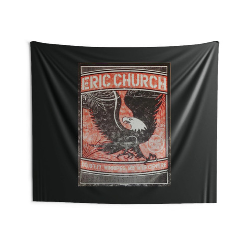2017 Eric Church Winnipeg Silkscreen Wall Tapestries
